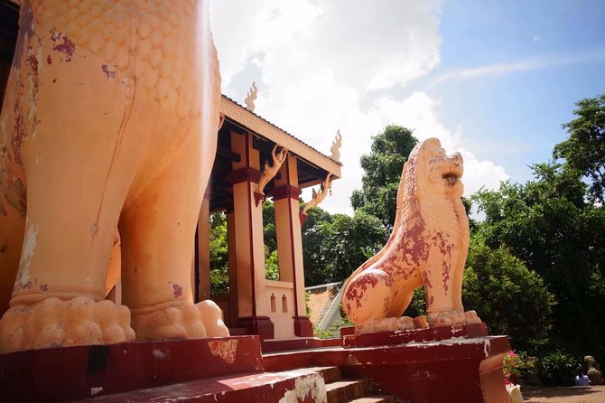 Full-Day Discover Oudong Mountain-Former Capital City & Phnom Penh City Tours - Preah Sakyamoni Chedi and the temple areas at the base