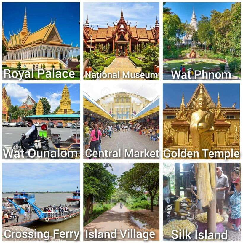 Phnom Penh: City & Silk Island Full or Half Day Tour - Independence Monument to the Royal Palace: Khmer design and photo stops that matter