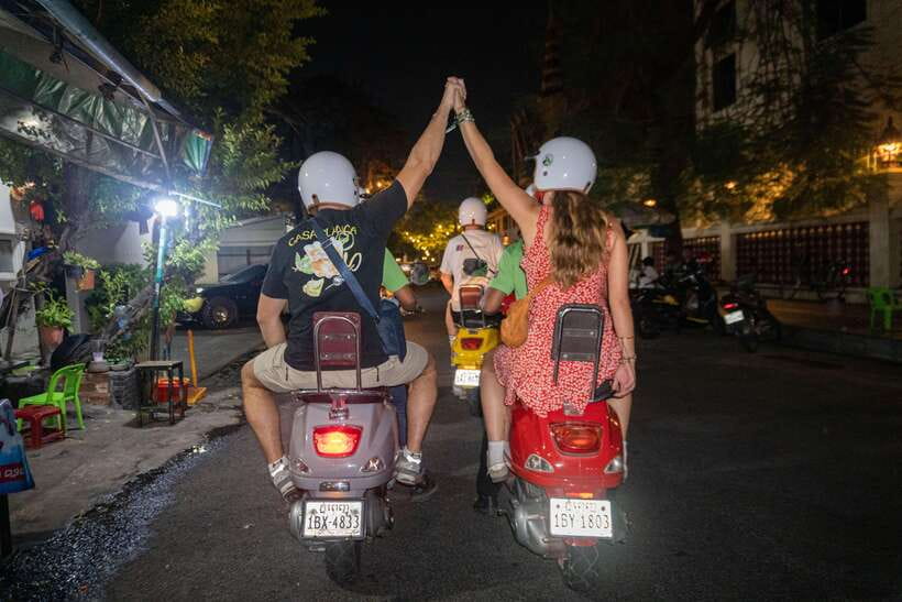 Phnom Penh Night Foodie Vespa Tour / Tuk Tuk Available - What you’ll eat: street dishes, bugs, and buffalo dry meat