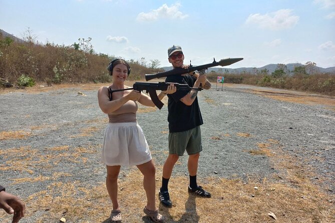Phnom Penh Outdoor shooting Range - The Shooting Session: How the Instructor Guides Your Grip and Control