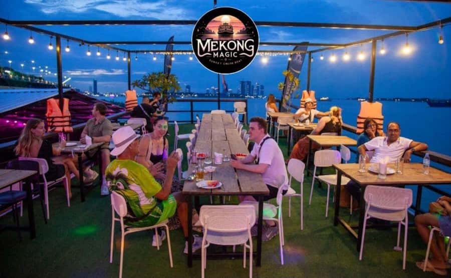 Phnom Penh: Sunset Cruise with Unlimited Beers & BBQ Buffet - From the dock to Diamond Island: Phnom Penh from the river
